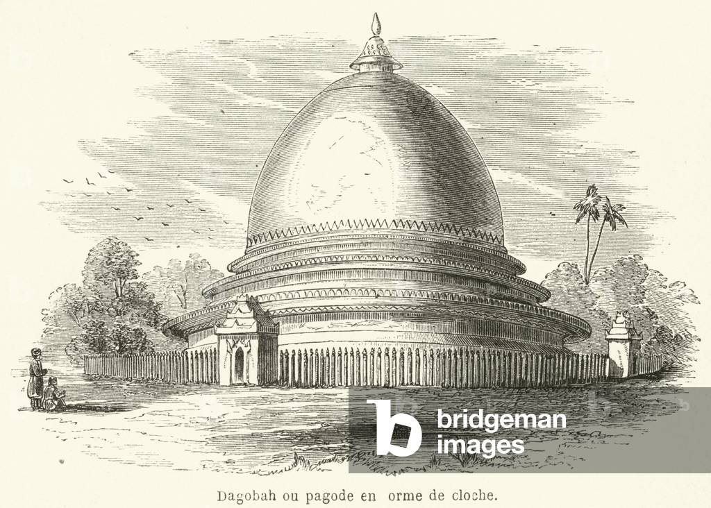 Dagobah ou pagode en orme de cloche (engraving)