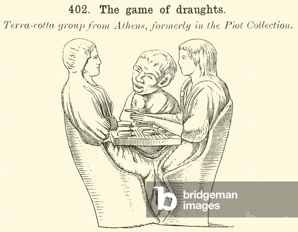 The game of draughts (engraving)