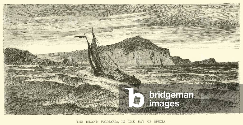 The Island Palmaria, in the Bay of Spezia (engraving)