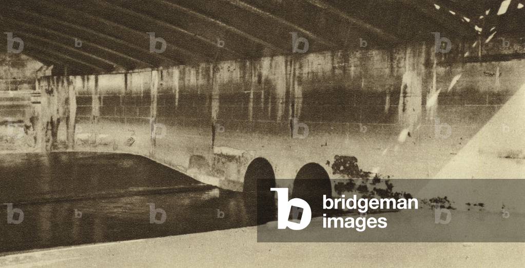 The mouth of the Holebourne under Blackfriars Bridge (b/w photo)