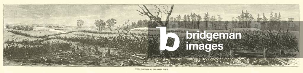 Works captured by the Sixth Corps, April 1865 (engraving)