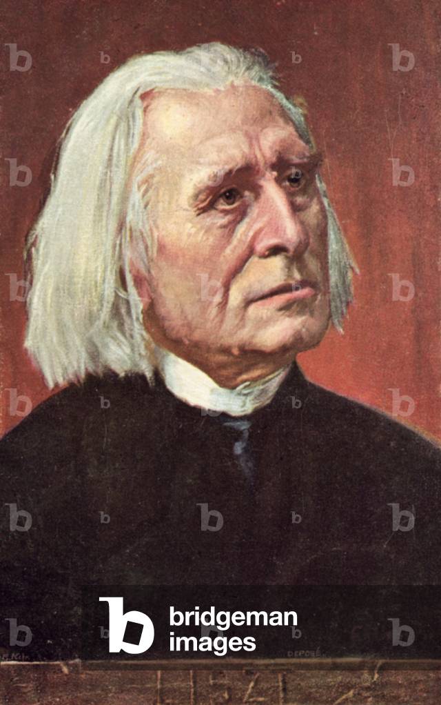 Franz Liszt (colour litho)