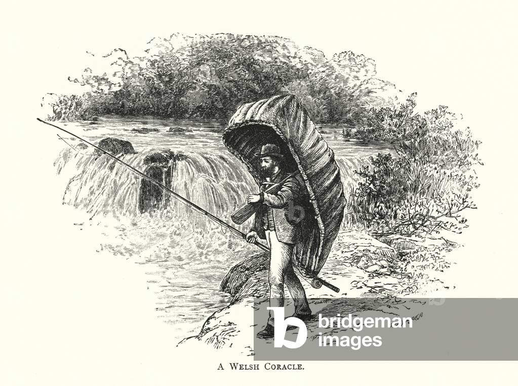 A Welsh Coracle (engraving)