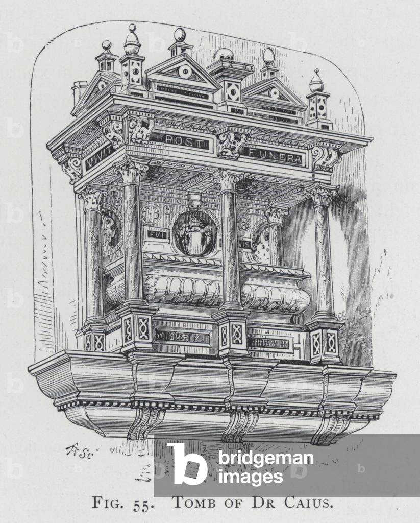 Tomb of Dr Caius (engraving)
