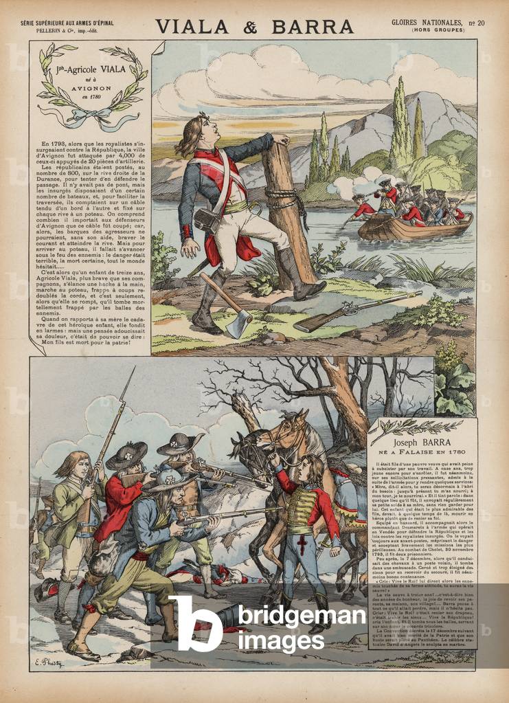 Viala et Barra (colour litho)