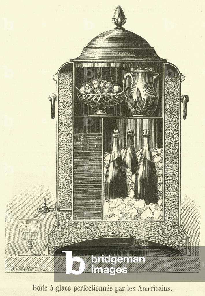 Boite a glace perfectionnee par les Americains (engraving)