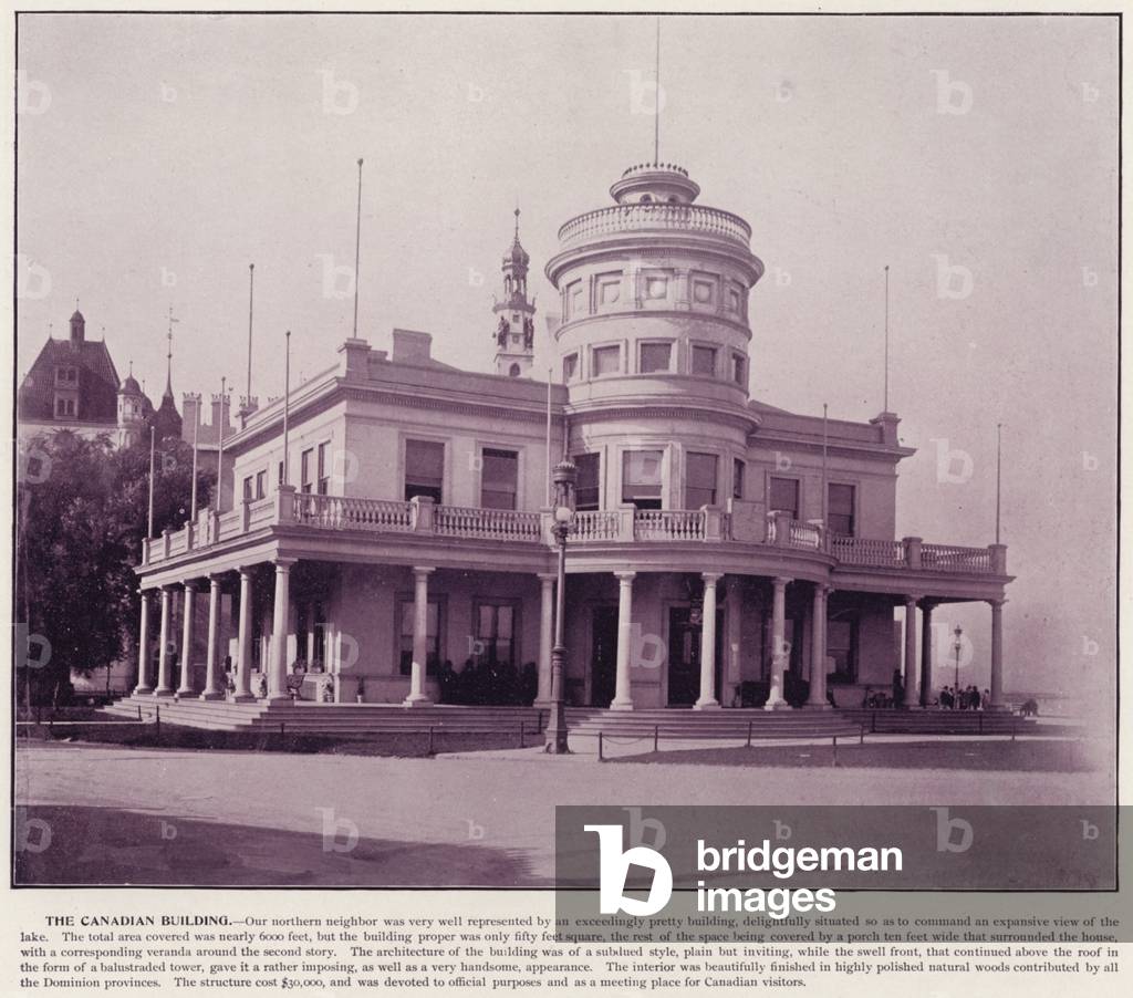 Chicago World's Fair, 1893: The Canadian Building (b/w photo)