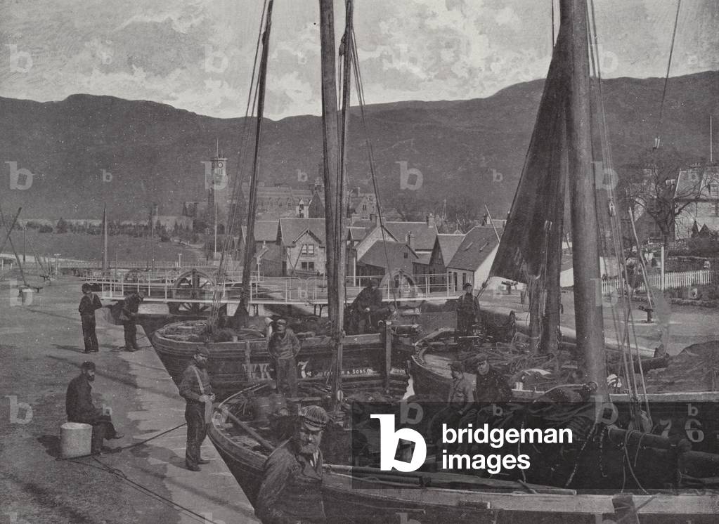 The Locks, Fort Augustus (b/w photo)