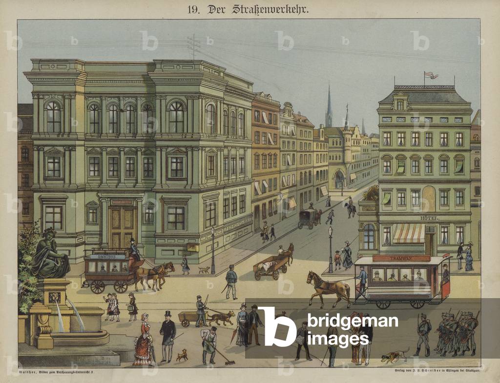 City transport (colour litho)