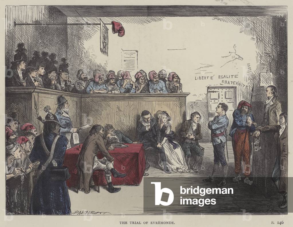 Illustration for A Tale Of Two Cities (coloured engraving)