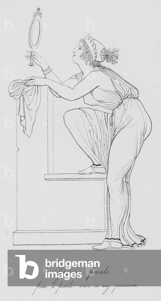Grecian female, from a fictile vase in my possession (engraving)