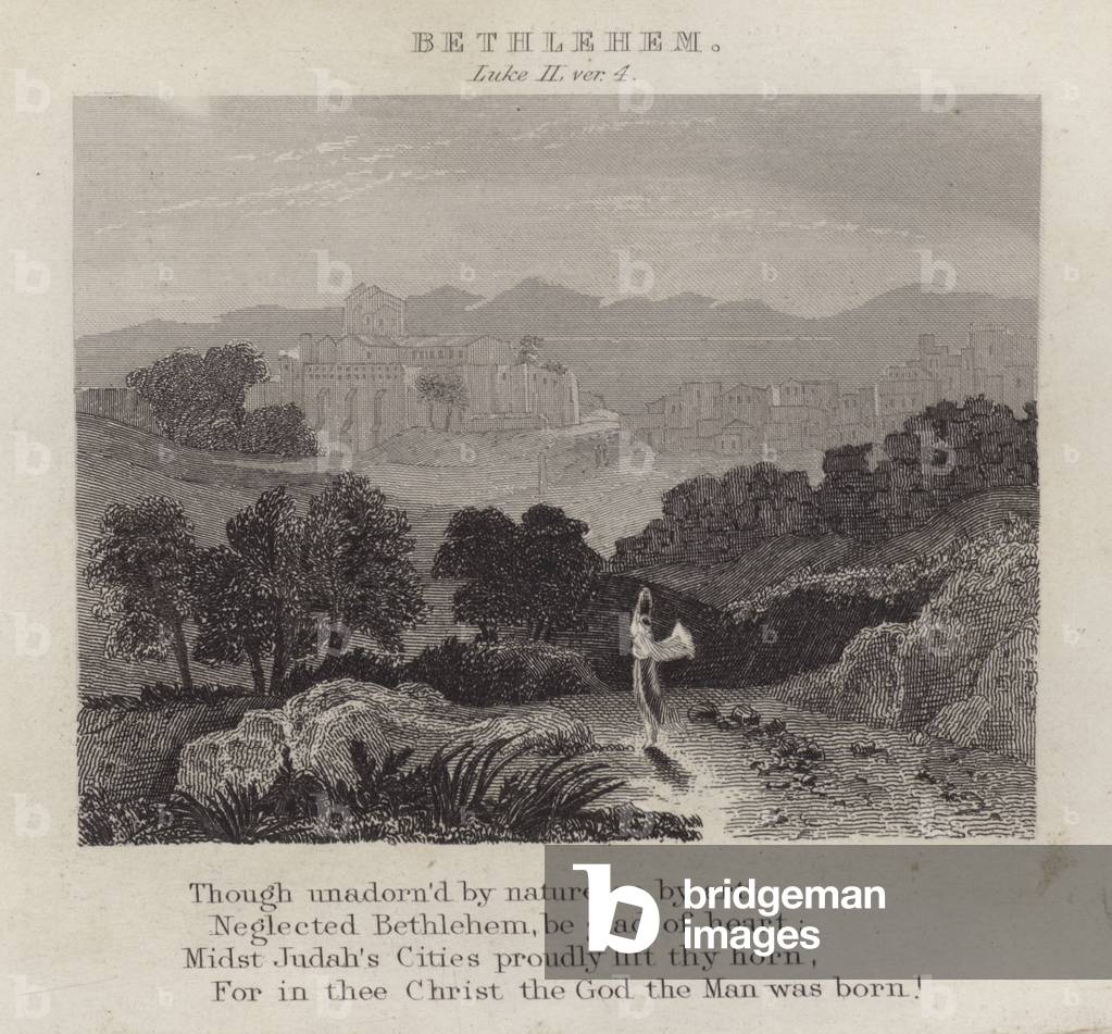 Bethlehem, Luke II, ver 4 (engraving)