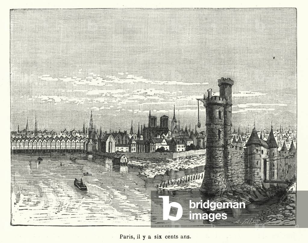 Paris, il y a six cents ans (engraving)