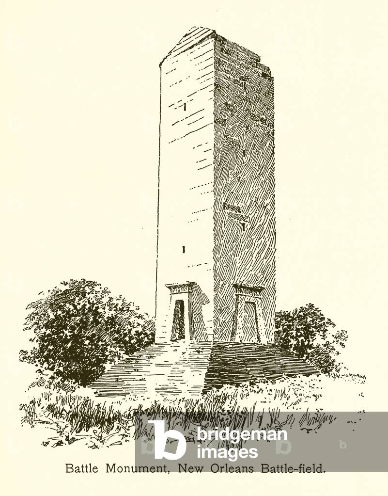 Battle Monument, New Orleans Battle-field (engraving)