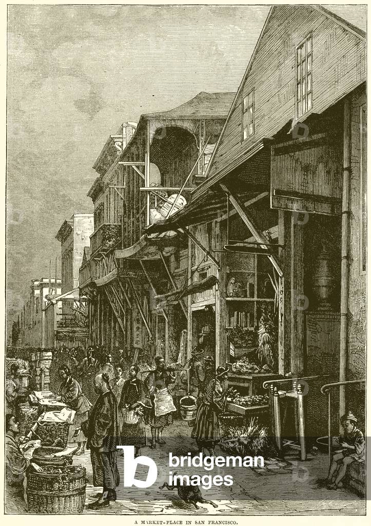 A Market-Place in San Francisco (engraving)