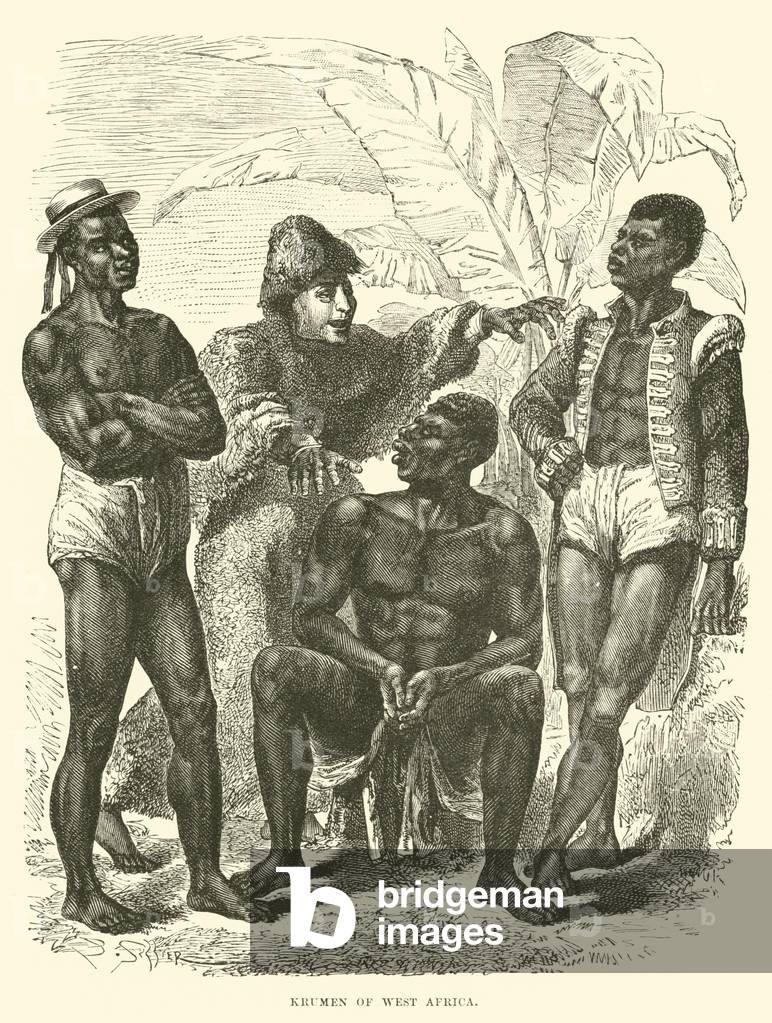 Krumen of West Africa (engraving)