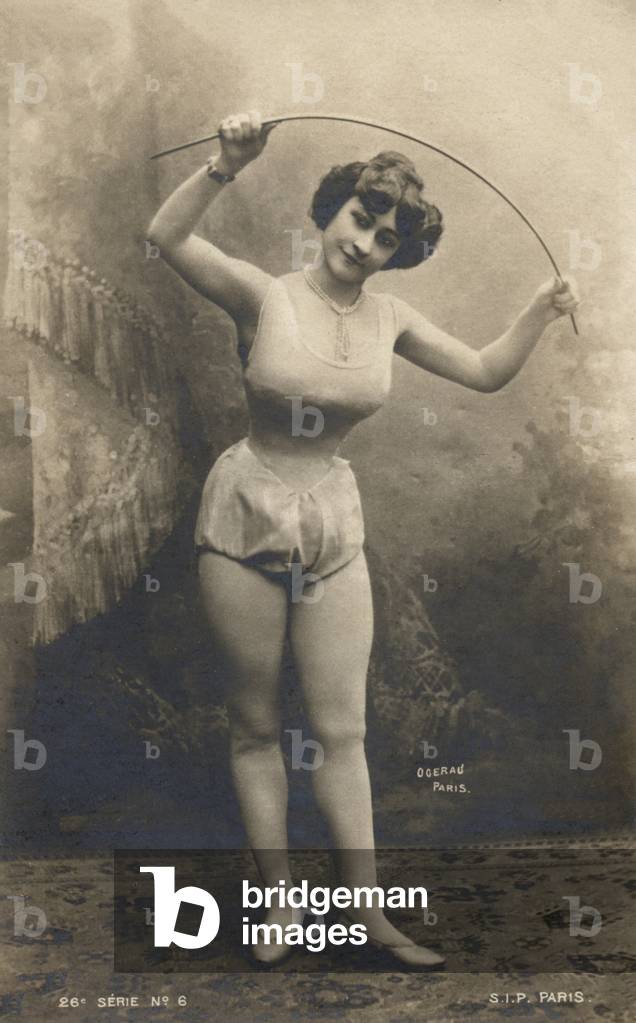 Girl with a cane (b/w photo)