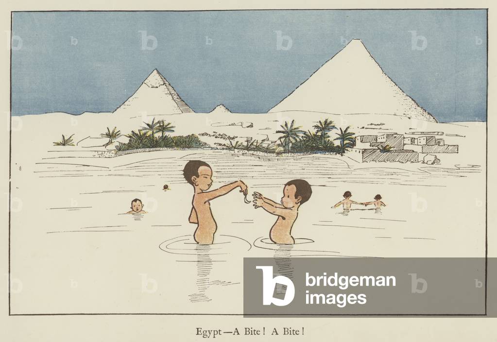Egypt, a bite! a bite! (colour litho)