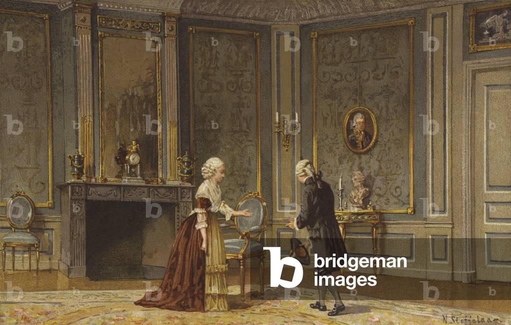 Dutch interior, c1792 (colour litho)