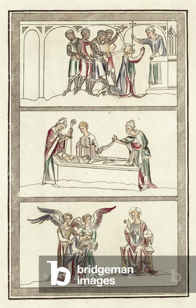 Life of Thomas Becket (coloured engraving)