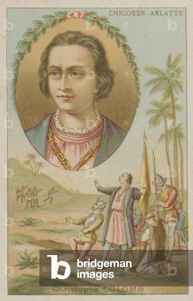 Christopher Columbus, Genoese navigator (chromolitho)