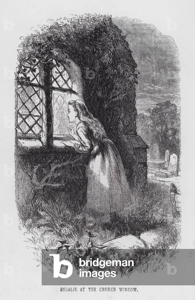 Rosalie at the Church Window (engraving)