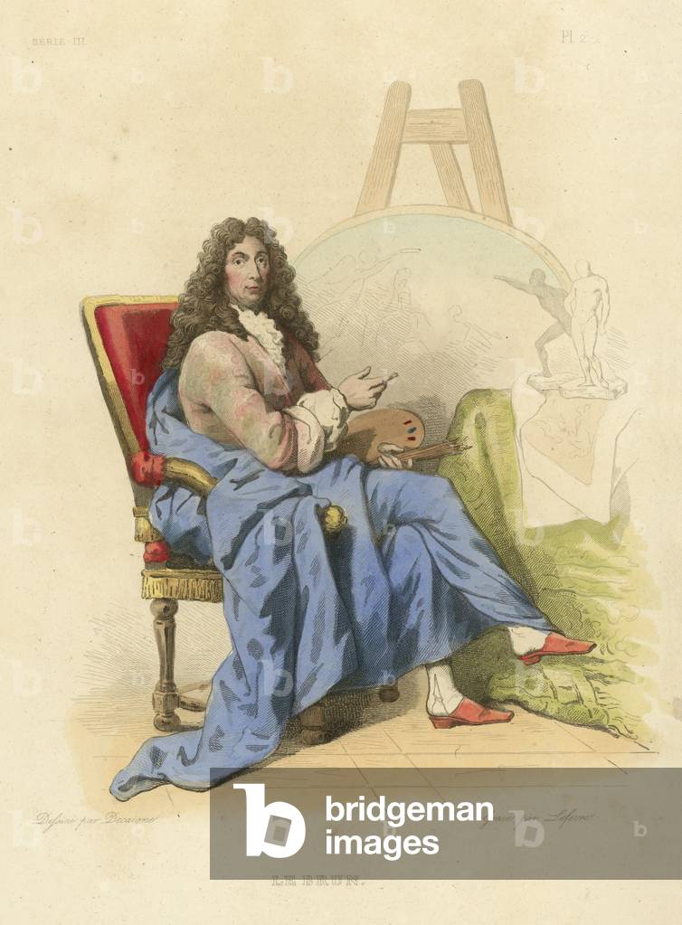 Le Brun (coloured engraving)