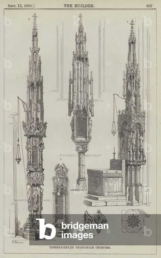 Tabernacles in Franconian Churches (engraving)