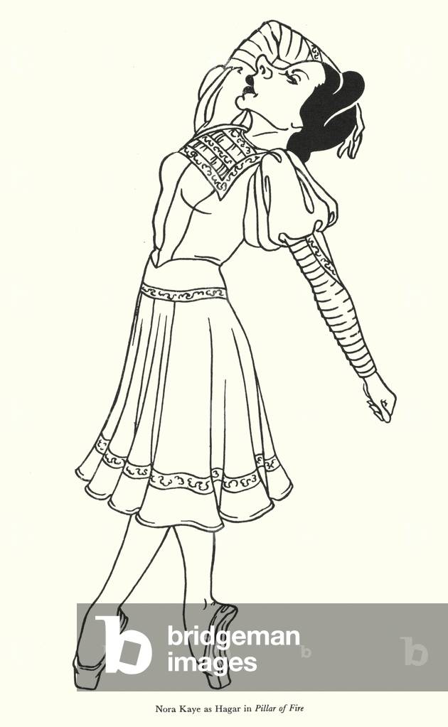 Nora Kaye as Hagar in Pillar of Fire (litho)