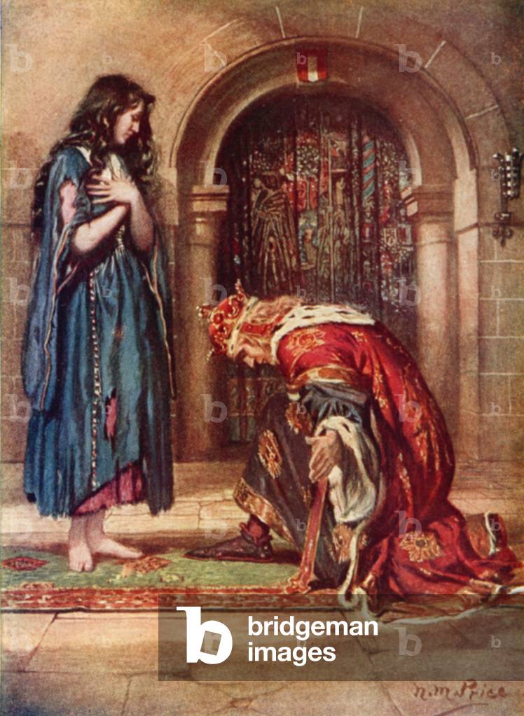 The King and the Beggar Maid (colour litho)