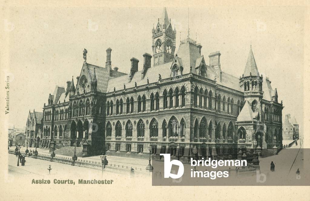 Assize Courts, Manchester (b/w photo)