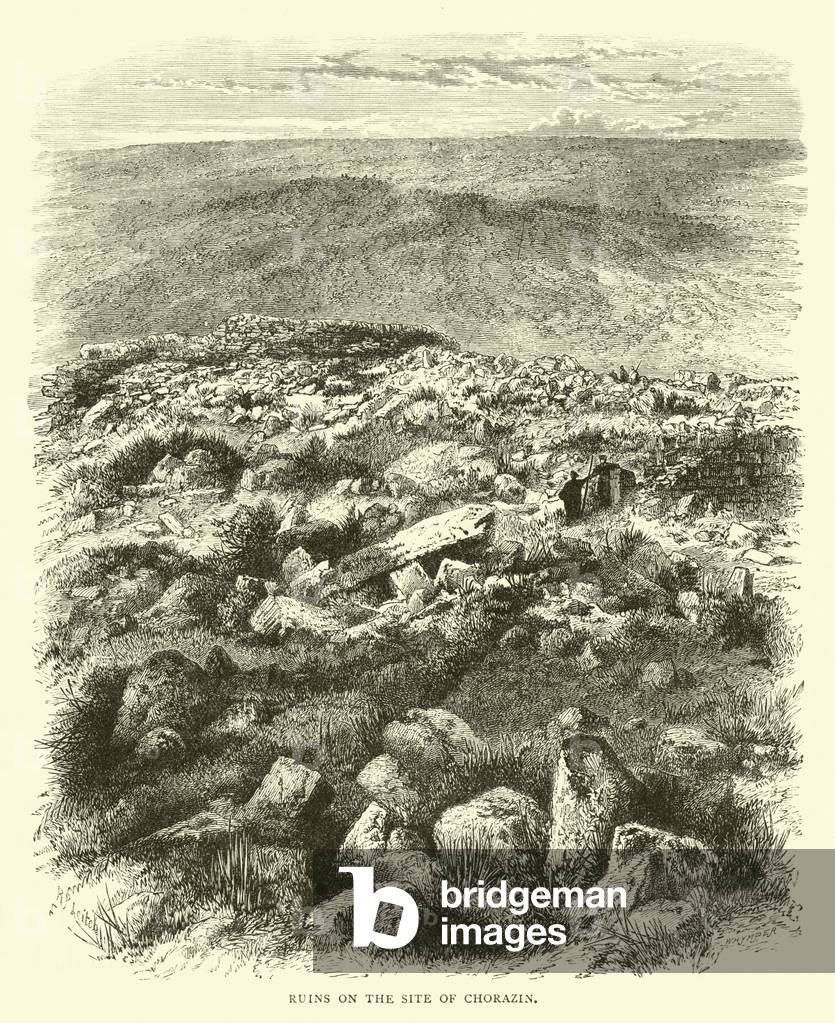Ruins on the site of Chorazin (engraving)