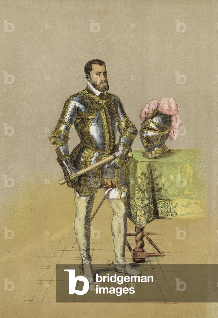 Charles V, Holy Roman Emperor (chromolitho)
