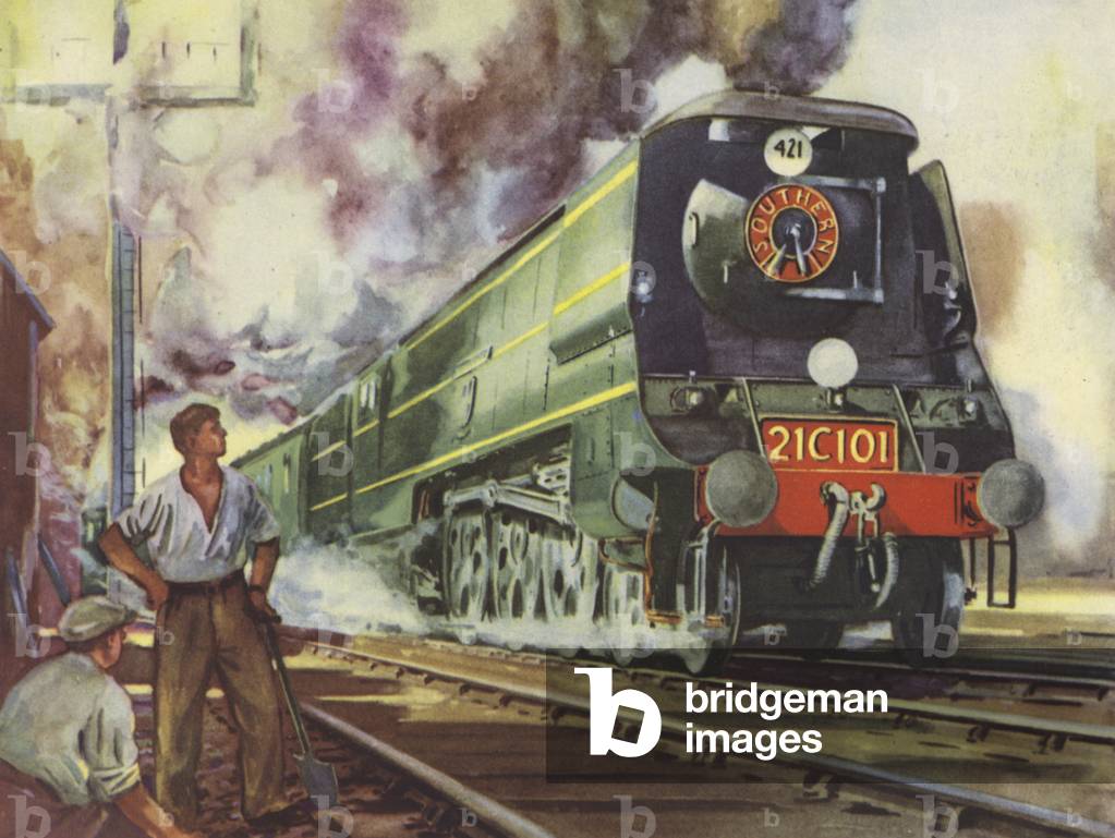 Southern Region, West Country Class, 21C101, Exeter (colour litho)