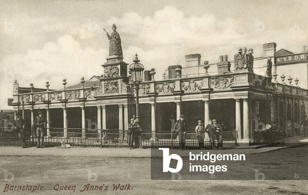 Queen Anne's Walk, Barnstaple, Devon (b/w photo)