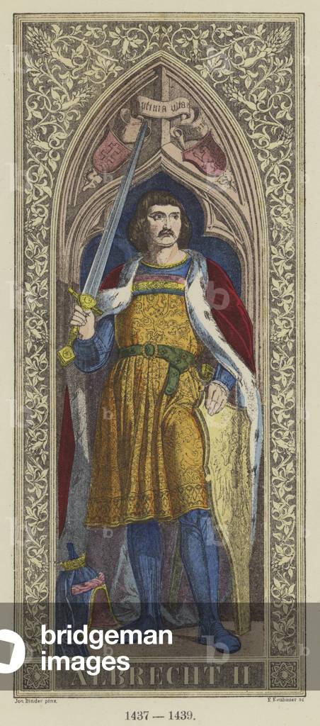 Albrecht II, 1437-1439 (coloured engraving)