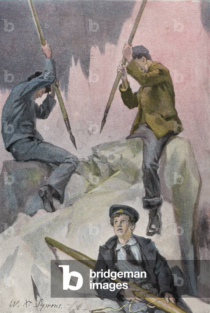 Illustration for Peter The Whaler (colour litho)