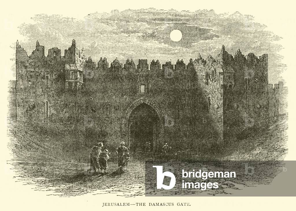 Jerusalem, the Damascus Gate (engraving)