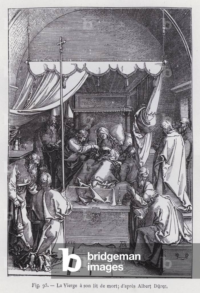 La Vierge a son lit de mort; d'apres Albert Durer (engraving)