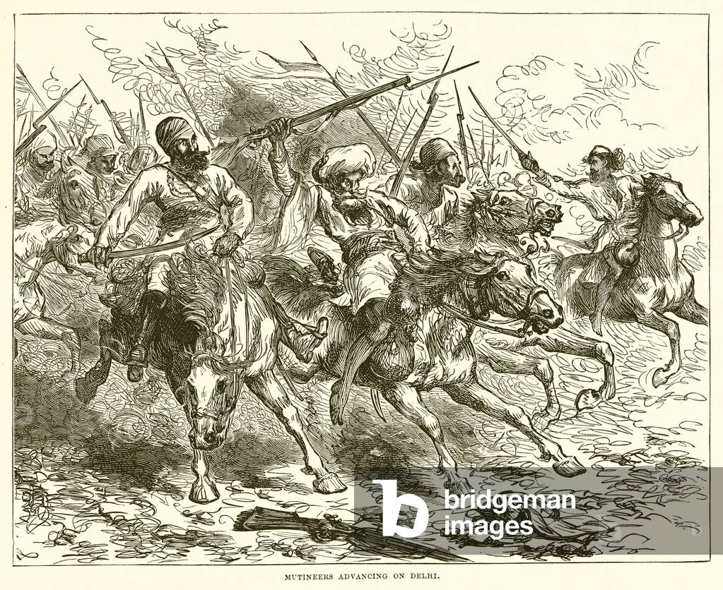 Mutineers Advancing on Delhi (engraving)