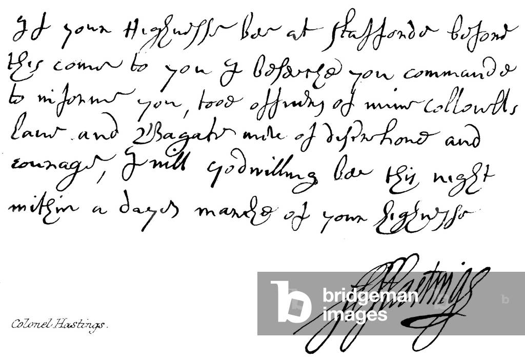 Colonel Hastings (engraving)
