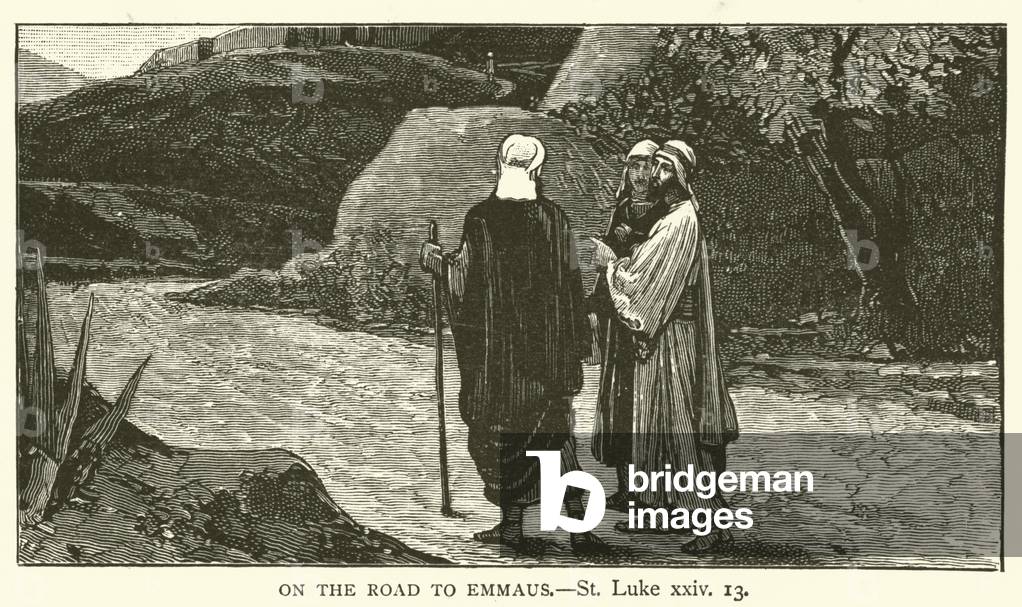 On the Road to Emmaus, St Luke, xxiv, 13 (engraving)