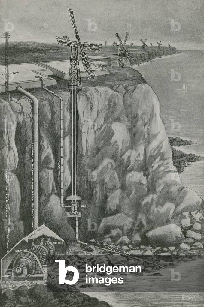 Power wind-raised from the sea (litho)
