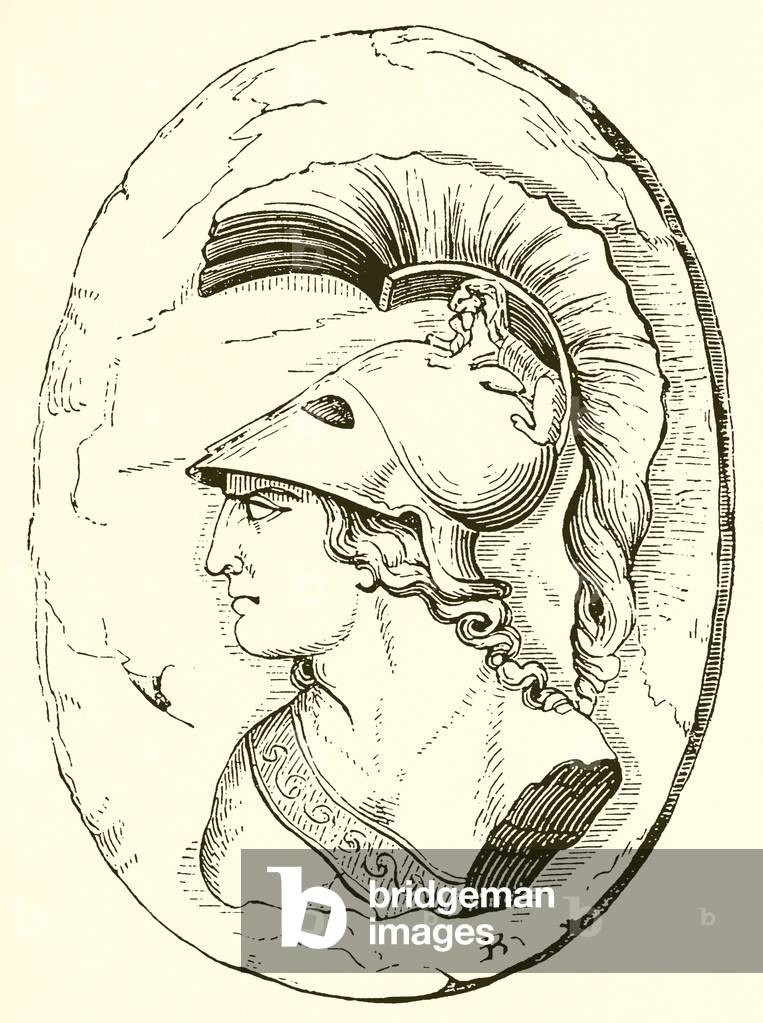 Alcibiades, from an Ancient Sculpture (engraving)