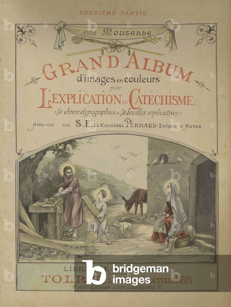 Title page for Part 2 of Grand Album d'Images en Couleurs for l'Explication du Catechisme (colour litho)