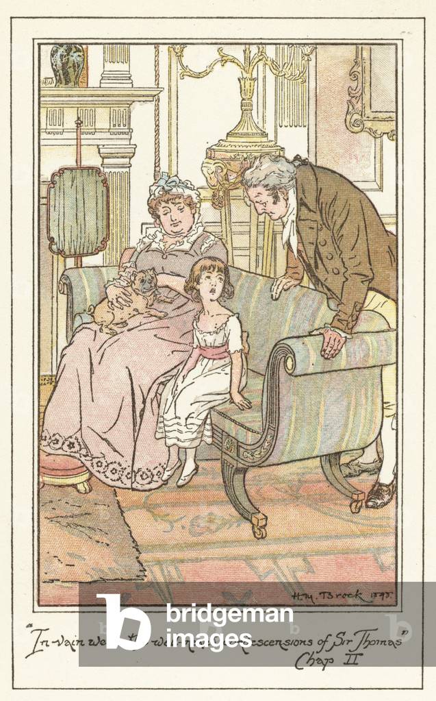 Illustration for Jane Austen's Mansfield Park. (colour litho)