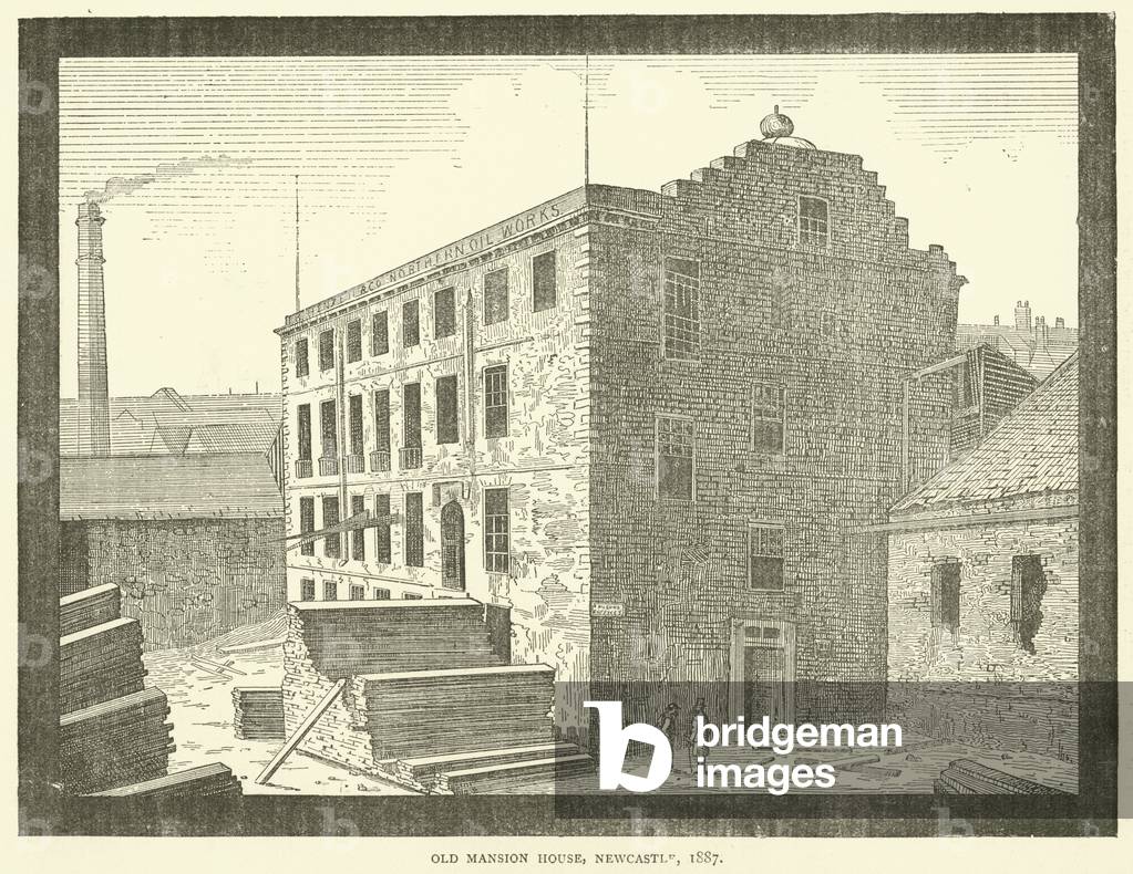 Old Mansion House, Newcastle, 1887 (engraving)