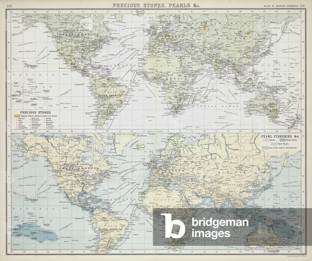 Precious stones, pearls etc (colour litho)