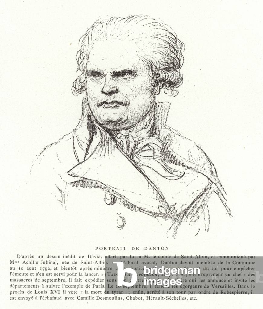 Georges Danton, French Revolutionary politician (engraving)