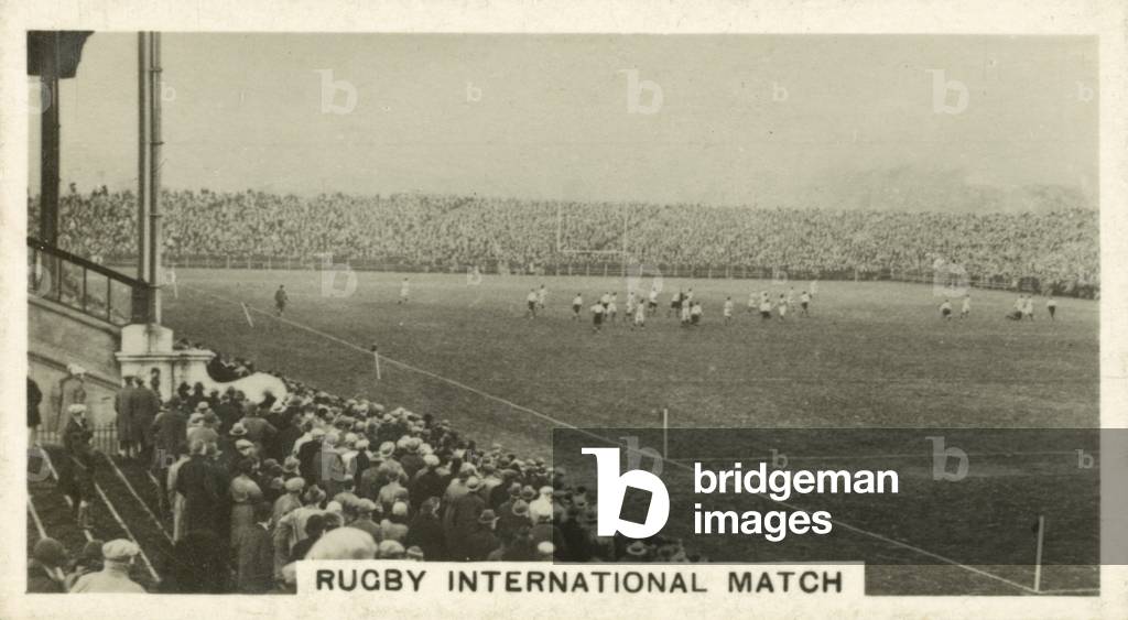 Rugby International Match (b/w photo)